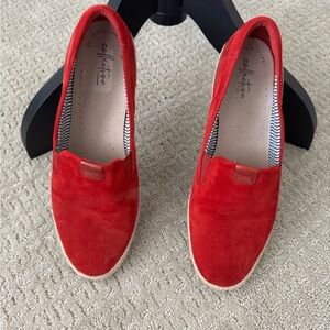 Clarks Collection Red Slip-On Shoes